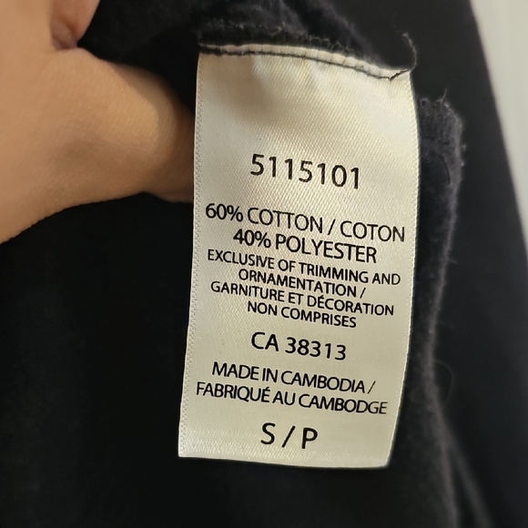 Kersh Black Crewneck Sweater with Ribbed Details Size S/P - Picture 5 of 6